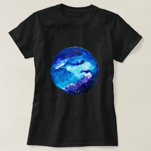 Blaue Nebel T-Shirt (Design vorne)