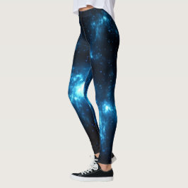Blaue Nebelfleck-Leggings Leggings