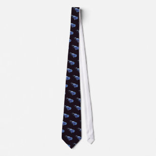 Blaue Neonvioline Krawatte