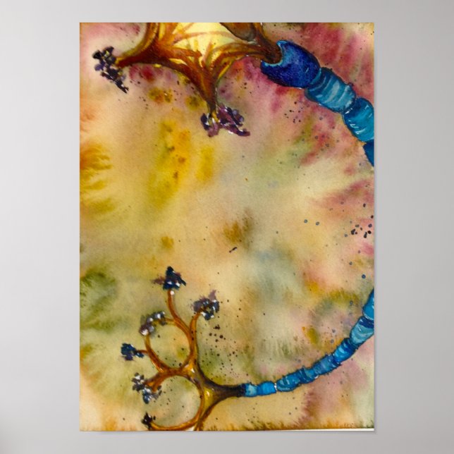 Blaue Neuron Poster (Vorne)