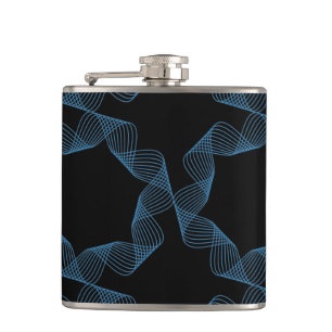 Blaue, niedliche, einfache, elegante geometrische flachmann