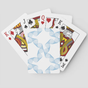 Blaue, niedliche, einfache, elegante geometrische spielkarten