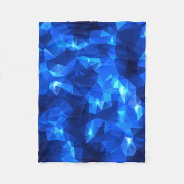 Blaue, niedrig polnische Dreiecke Fleece-Blanket Fleecedecke (Vorderseite)