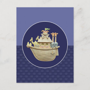 Blaue Noah Postkarte