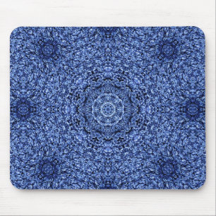 Blaue Noppe-Perser-Wolldecke Mousepad