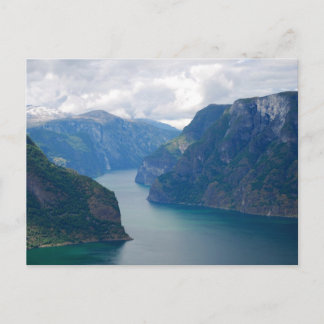 Blaue Norwegische Fjord-Träume Postkarte