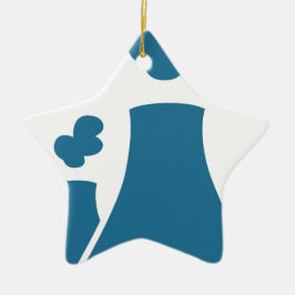 Blaue nukleare Power-Pflanzen-Ikone Keramik Ornament