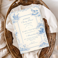Blaue Nursery-Toile-Babyparty