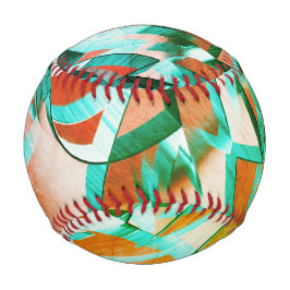 Blaue oder cysche Streifen über rustikal rötlich-o Baseball