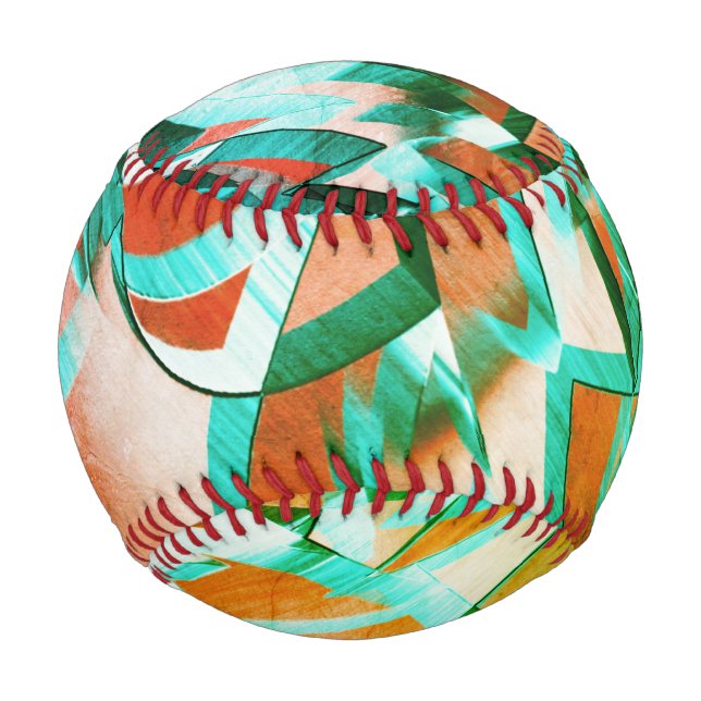 Blaue oder cysche Streifen über rustikal rötlich-o Baseball (Vorderseite)