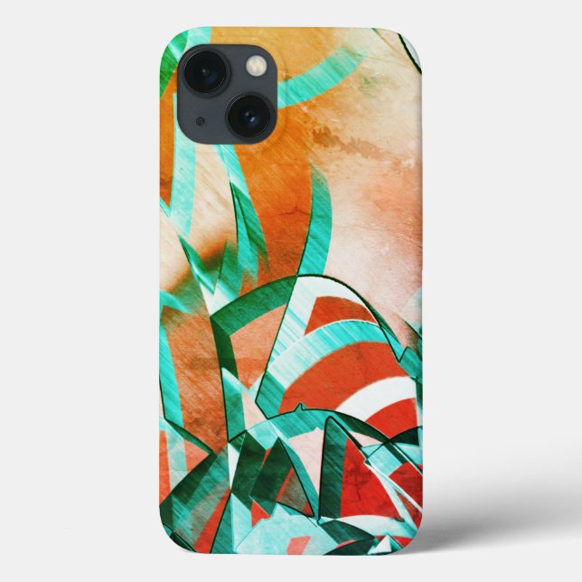 Blaue oder cysche Streifen über rustikal rötlich-o Case-Mate iPhone Hülle (Rückseite)