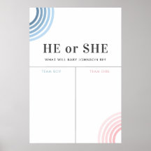 Blaue oder rosafarbene Regenbogenfarben - Wahlzeic