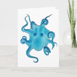 Blaue Oktopus-Freund-Geburtstagskarte Kraken Meer  Karte