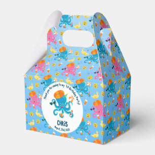 Blaue Oktopus unter der Geburtstagsparty des Sea B Geschenkschachtel