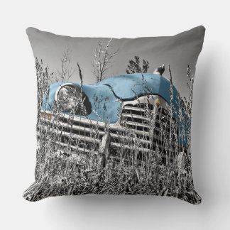 blaue Oldtimer Kissen
