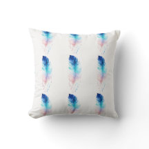 Blaue Ombre-Feder-Wasserfarbe