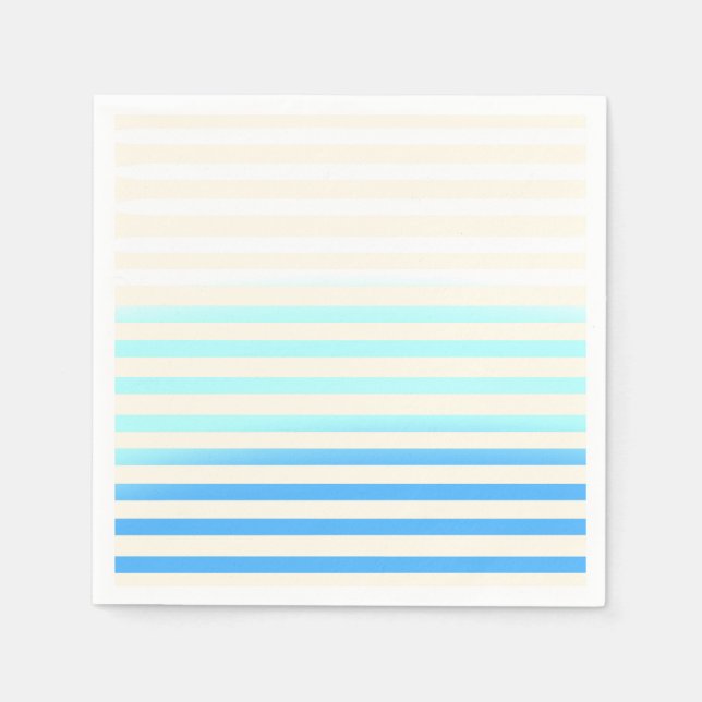 Blaue Ombre gestreifte Servietten (Vorderseite)