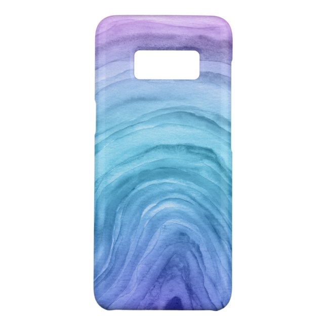 Blaue Ombre Muster Agate II Wasserfarbe Case-Mate Samsung Galaxy Hülle (Rückseite)