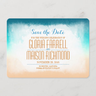 Blaue Omeralm Hochzeit am Strand Save the Date