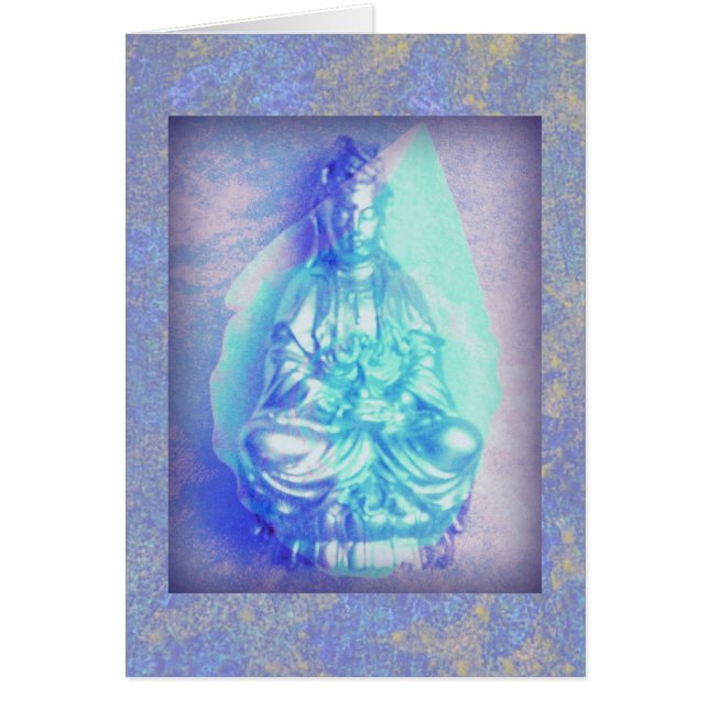 Blaue OpalKwan Yin Karte (Vorne)