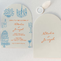 Blaue Orange Handgezeichnete Whimsical Gebogene Ho