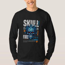 Blaue, Orange und Weiße Schädel-Maximalist-Streetw