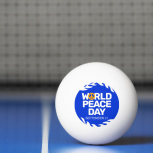 Blaue Orange Weltfriedenstag Tischtennisball