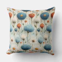 Blaue Orange Wildblumen Blumen