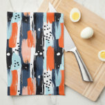 Blaue Orangen Pinselstriche Abstraktes Muster Geschirrtuch<br><div class="desc">Fügen Sie Ihrer Küche einen Farbtupfer hinzu, mit den Abstrakten Pinselstrichen von Blue Orange Pattern Kitchen Handtuch. Die lebhafte Mischung aus blauen und orangefarbenen Pinselstrichen schafft eine kühn künstlerische Note, die sich perfekt für moderne oder eklektische Küchen eignet. Benutzen Sie dieses Handtuch, um Geschirr zu trocknen, verschüttete Flüssigkeiten abzuwischen oder...</div>