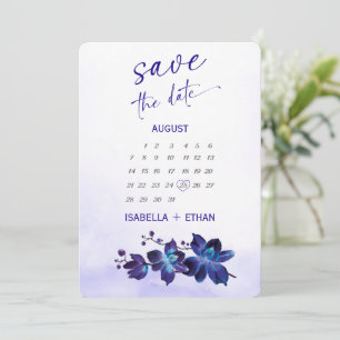 Blaue Orchidee Türkis Save the Date Karte Ideen