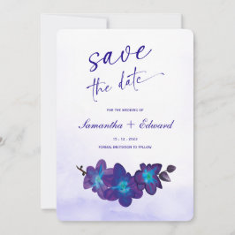 Blaue Orchidee Türkis Save the Date Karte Ideen