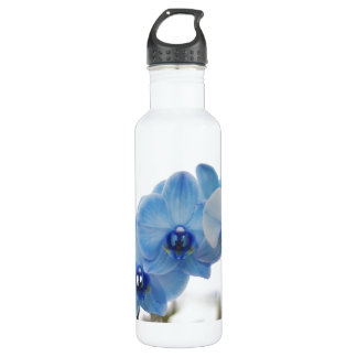 Blaue Orchideen Edelstahlflasche