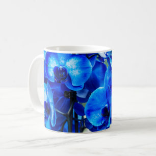 Blaue Orchideen Kaffeetasse