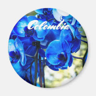 Blaue Orchideen Magnet