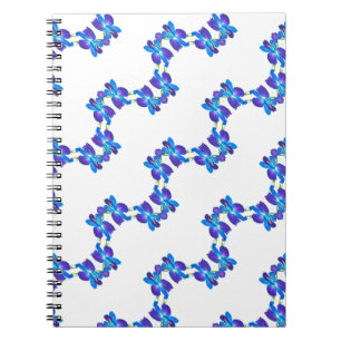 Blaue Orchideen Notizblock