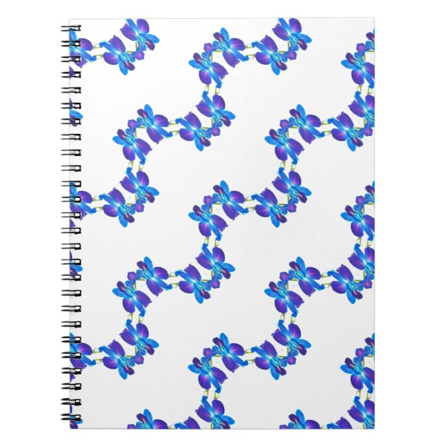 Blaue Orchideen Notizblock (Vorderseite)