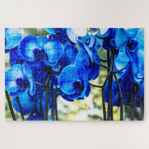 Blaue Orchideen Puzzle