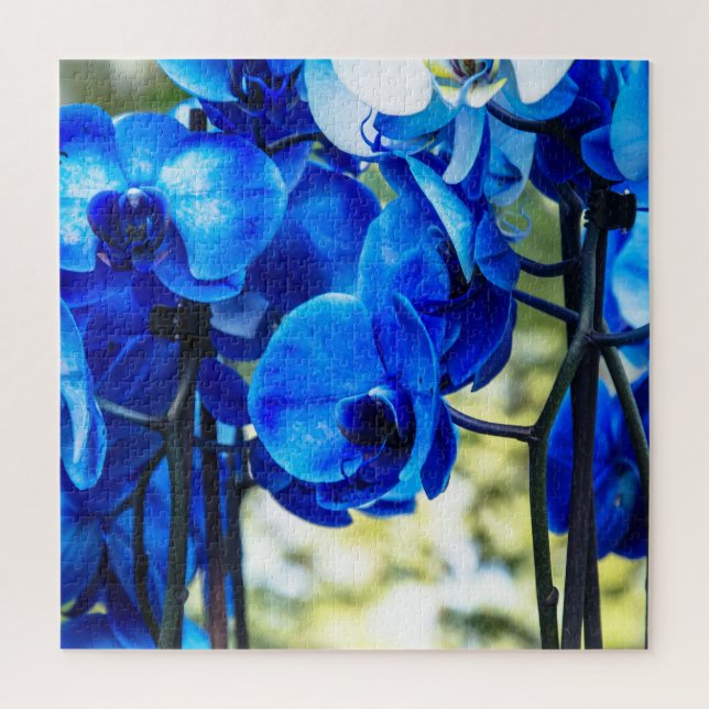 Blaue Orchideen Puzzle (Vertikal)