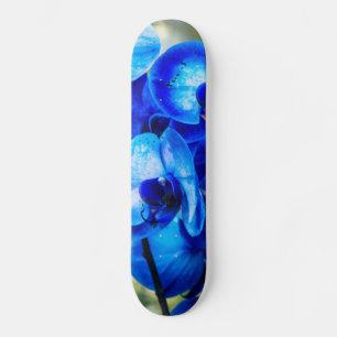 Blaue Orchideen Skateboard
