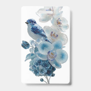 Blaue Orchideenvogel-Abzeichen* Ausweis
