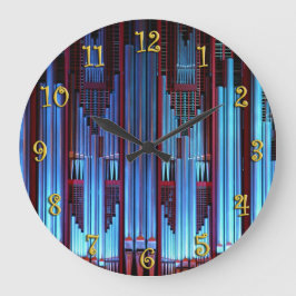Blaue Orgelpfeife Große Wanduhr