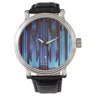 Blaue Orgelpfeifen Armbanduhr