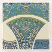 Blaue Orientalische Designs mit lächelnden Gesicht