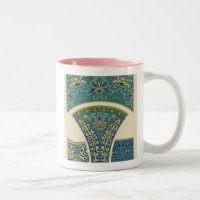 Blaue Orientalische Designs mit lächelnden Gesicht