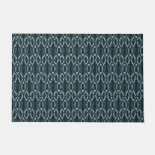 Blaue Orientalische Geometrie Fußmatte