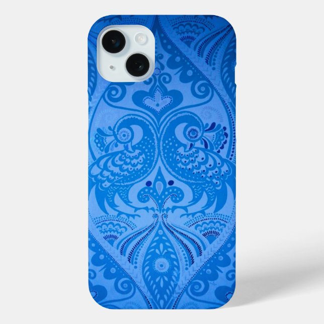 Blaue Orientalische Pfauen Vögel Case-Mate iPhone Hülle (Rückseite)