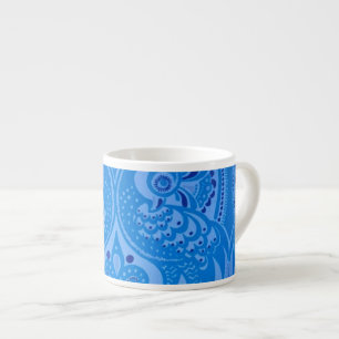 Blaue Orientalische Pfauen Vögel Espressotasse