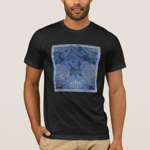 Blaue ornamentale Mosaikkunst, Deutschland T-Shirt