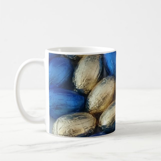 Blaue Ostereier, Tasse (Links)
