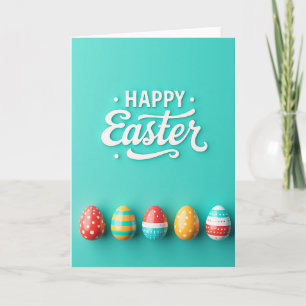 Blaue Ostern-Faux-Finish-Karte Karte